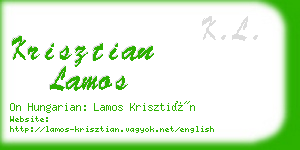 krisztian lamos business card